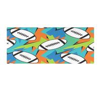 BURSTDDY Abstract Rugby Rectangle Table Cloth Fits for 6 Foot Table Covers