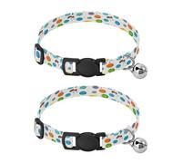 BURSTDDY Cartoon Planet Dog Collar,Adjustable Soft Pet Collar with Quick Release Buckle for for Small Medium Cats and Dogs