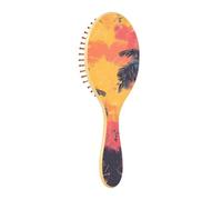 BURSTDDY Coconut Trees and The Sun Wooden Hair Brush,Massage Scalp Hairbrush for Women Men and Kids, for All Hair Types