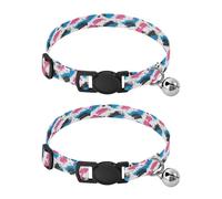 BURSTDDY Colored Brush Dog Collar,Adjustable Soft Pet Collar with Quick Release Buckle for for Small Medium Cats and Dogs