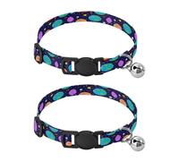 BURSTDDY Colorful Cartoon Planets Dog Collar,Adjustable Soft Pet Collar with Quick Release Buckle for for Small Medium Cats and Dogs