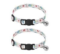 BURSTDDY Colorful Planets Dog Collar,Adjustable Soft Pet Collar with Quick Release Buckle for for Small Medium Cats and Dogs
