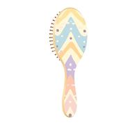 BURSTDDY Colorful Stripes Wooden Hair Brush,Massage Scalp Hairbrush for Women Men and Kids, for All Hair Types