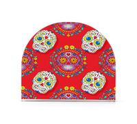 BURSTDDY Colorful Sugar Skulls Napkin Holder for Table,2PCS Napkin Holders Stand Tabletop for Dinner Kitchen Restaurant Home Decor Bar Accessories