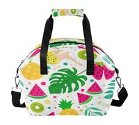 BURSTDDY Colorful Tropical Tote Lunch Bag Reusable Insulated Lunch Box Large Capacity Cooler Lunchbox with Shoulder Strap for Work Picnic or Travel