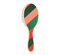 BURSTDDY Colors Stripes Wooden Hair Brush,Massage Scalp Hairbrush for Women Men and Kids, for All Hair Types