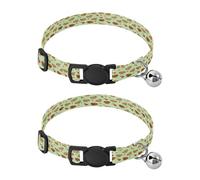 BURSTDDY Cute Dogs Dog Collar,Adjustable Soft Pet Collar with Quick Release Buckle for for Small Medium Cats and Dogs