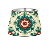 BURSTDDY Dog Bowls,Beautiful Mandala Stainless Steel Dog & Cat Bowls Food and Water Bowl Removable Non-Slip Pet Bowl for Small Medium Large Dogs