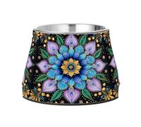 BURSTDDY Dog Bowls,Beautiful Mandala Stainless Steel Dog & Cat Bowls Food and Water Bowl Removable Non-Slip Pet Bowl for Small Medium Large Dogs