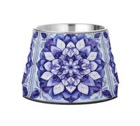 BURSTDDY Dog Bowls,Beautiful Mandala Stainless Steel Dog & Cat Bowls Food and Water Bowl Removable Non-Slip Pet Bowl for Small Medium Large Dogs