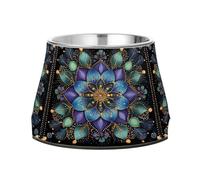 BURSTDDY Dog Bowls,Beautiful Mandala Stainless Steel Dog & Cat Bowls Food and Water Bowl Removable Non-Slip Pet Bowl for Small Medium Large Dogs