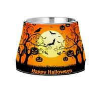 BURSTDDY Dog Bowls,Happy Halloween Stainless Steel Dog & Cat Bowls Food and Water Bowl Removable Non-Slip Pet Bowl for Small Medium Large Dogs