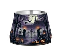 BURSTDDY Dog Bowls,Happy Halloween Stainless Steel Dog & Cat Bowls Food and Water Bowl Removable Non-Slip Pet Bowl for Small Medium Large Dogs