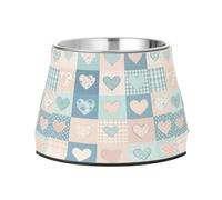 BURSTDDY Dog Bowls,Lattice Love Stainless Steel Dog & Cat Bowls Food and Water Bowl Removable Non-Slip Pet Bowl for Small Medium Large Dogs
