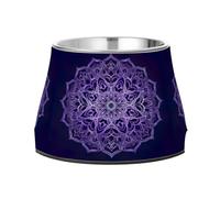 BURSTDDY Dog Bowls,Mandala Stainless Steel Dog & Cat Bowls Food and Water Bowl Removable Non-Slip Pet Bowl for Small Medium Large Dogs