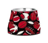 BURSTDDY Dog Bowls,Sport Balls Stainless Steel Dog & Cat Bowls Food and Water Bowl Removable Non-Slip Pet Bowl for Small Medium Large Dogs