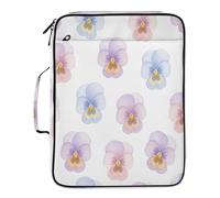 BURSTDDY Expandable Filing Folder 3 Ring Binder Bag,Beautiful Flowers Binder Organiser with 6-Tier Expandable File Divider and Removable 3-Ring Binder for Home Office School