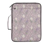 BURSTDDY Expandable Filing Folder 3 Ring Binder Bag,Beautiful Flowers Binder Organiser with 6-Tier Expandable File Divider and Removable 3-Ring Binder for Home Office School