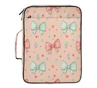 BURSTDDY Expandable Filing Folder 3 Ring Binder Bag,Bows Binder Organiser with 6-Tier Expandable File Divider and Removable 3-Ring Binder for Home Office School