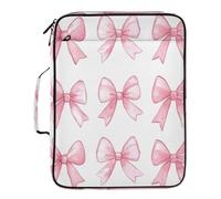 BURSTDDY Expandable Filing Folder 3 Ring Binder Bag,Bows Binder Organiser with 6-Tier Expandable File Divider and Removable 3-Ring Binder for Home Office School