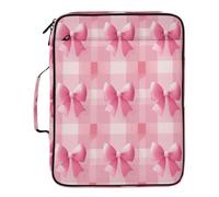 BURSTDDY Expandable Filing Folder 3 Ring Binder Bag,Bows Binder Organiser with 6-Tier Expandable File Divider and Removable 3-Ring Binder for Home Office School