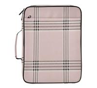 BURSTDDY Expandable Filing Folder 3 Ring Binder Bag,Check Binder Organiser with 6-Tier Expandable File Divider and Removable 3-Ring Binder for Home Office School