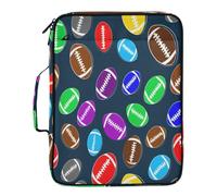 BURSTDDY Expandable Filing Folder 3 Ring Binder Bag,Colored Rugby Ball Binder Organiser with 6-Tier Expandable File Divider and Removable 3-Ring Binder for Home Office School