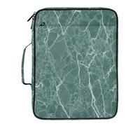 BURSTDDY Expandable Filing Folder 3 Ring Binder Bag,Green Marble Binder Organiser with 6-Tier Expandable File Divider and Removable 3-Ring Binder for Home Office School
