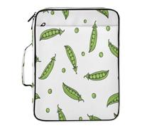 BURSTDDY Expandable Filing Folder 3 Ring Binder Bag,Green Pea Pods Binder Organiser with 6-Tier Expandable File Divider and Removable 3-Ring Binder for Home Office School