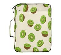 BURSTDDY Expandable Filing Folder 3 Ring Binder Bag,Kiwi Fruit Binder Organiser with 6-Tier Expandable File Divider and Removable 3-Ring Binder for Home Office School