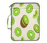 BURSTDDY Expandable Filing Folder 3 Ring Binder Bag,Kiwi Fruit Slices Binder Organiser with 6-Tier Expandable File Divider and Removable 3-Ring Binder for Home Office School