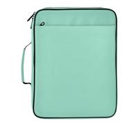 BURSTDDY Expandable Filing Folder 3 Ring Binder Bag,Light Green Binder Organiser with 6-Tier Expandable File Divider and Removable 3-Ring Binder for Home Office School