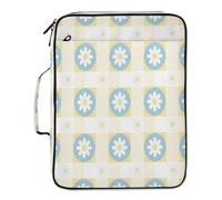 BURSTDDY Expandable Filing Folder 3 Ring Binder Bag,Little Daisy Binder Organiser with 6-Tier Expandable File Divider and Removable 3-Ring Binder for Home Office School