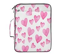 BURSTDDY Expandable Filing Folder 3 Ring Binder Bag,Love Binder Organiser with 6-Tier Expandable File Divider and Removable 3-Ring Binder for Home Office School