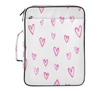 BURSTDDY Expandable Filing Folder 3 Ring Binder Bag,Love Binder Organiser with 6-Tier Expandable File Divider and Removable 3-Ring Binder for Home Office School