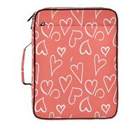 BURSTDDY Expandable Filing Folder 3 Ring Binder Bag,Love Binder Organiser with 6-Tier Expandable File Divider and Removable 3-Ring Binder for Home Office School