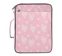 BURSTDDY Expandable Filing Folder 3 Ring Binder Bag,Love Binder Organiser with 6-Tier Expandable File Divider and Removable 3-Ring Binder for Home Office School