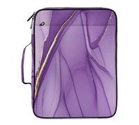 BURSTDDY Expandable Filing Folder 3 Ring Binder Bag,Marble Binder Organiser with 6-Tier Expandable File Divider and Removable 3-Ring Binder for Home Office School