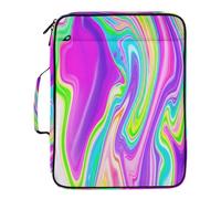 BURSTDDY Expandable Filing Folder 3 Ring Binder Bag,Marble Binder Organiser with 6-Tier Expandable File Divider and Removable 3-Ring Binder for Home Office School