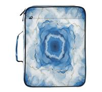 BURSTDDY Expandable Filing Folder 3 Ring Binder Bag,Marble Binder Organiser with 6-Tier Expandable File Divider and Removable 3-Ring Binder for Home Office School