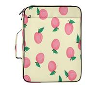 BURSTDDY Expandable Filing Folder 3 Ring Binder Bag,Peaches Binder Organiser with 6-Tier Expandable File Divider and Removable 3-Ring Binder for Home Office School