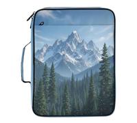 BURSTDDY Expandable Filing Folder 3 Ring Binder Bag,Snow Mountain Binder Organiser with 6-Tier Expandable File Divider and Removable 3-Ring Binder for Home Office School