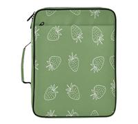 BURSTDDY Expandable Filing Folder 3 Ring Binder Bag,Strawberry Sketch Binder Organiser with 6-Tier Expandable File Divider and Removable 3-Ring Binder for Home Office School