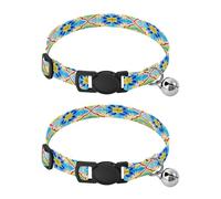 BURSTDDY Flower Mandala Dog Collar,Adjustable Soft Pet Collar with Quick Release Buckle for for Small Medium Cats and Dogs