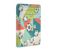 BURSTDDY Football RFID Blocking Slim Wallet Credit Card Holder | Front Pocket Minimalist Leather Wallets for Men and Women