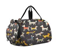BURSTDDY Kids Duffle Bag,Cute Dogs Sports Gym Bag with Shoe Compartment Travel Duffel Bags for Boys and Girls