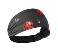 BURSTDDY Ladybird Headband for Women Wide Non Slip Hair Band | Elastic Sweatband for Yoga,Running,Sports,Washing Face