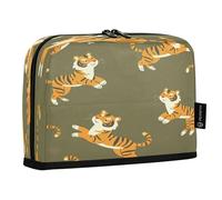 BURSTDDY Large Capacity Pencil Case Pouch,Cartoon Tiger Big Pencil Bag Organizer with Zipper for School, College, Office, Travel