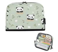 BURSTDDY Large Capacity Pencil Case Pouch,Cute Pandas Big Pencil Bag Organizer with Zipper for School, College, Office, Travel