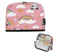 BURSTDDY Large Capacity Pencil Case Pouch,Cute Pandas Big Pencil Bag Organizer with Zipper for School, College, Office, Travel
